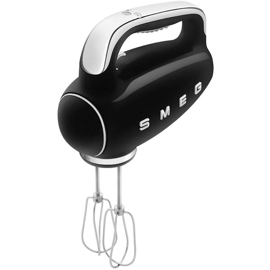 Smeg HMF01BLEU Sbattitore Elettrico 50's Style 250 W Display LED 9 Velocità + Turbo Nero Lucido