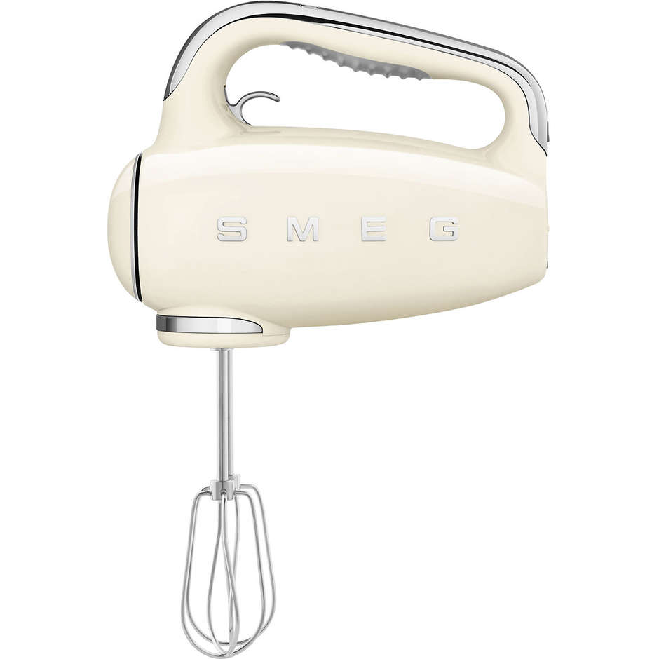 Smeg HMF01CREU Sbattitore Elettrico 50's Style 250 W Display LED 9 Velocità + Turbo Crema Lucido