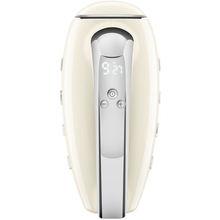Smeg HMF01CREU Sbattitore Elettrico 50's Style 250 W Display LED 9 Velocità + Turbo Crema Lucido