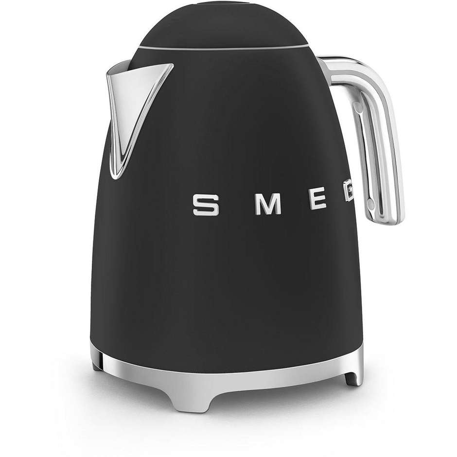 Smeg KLF03BLMEU Bollitore Elettrico Capacita 1.7 Lt Base Antiscivolo e Avvolgicavo Integrato Potenza 2400 W Colore Nero