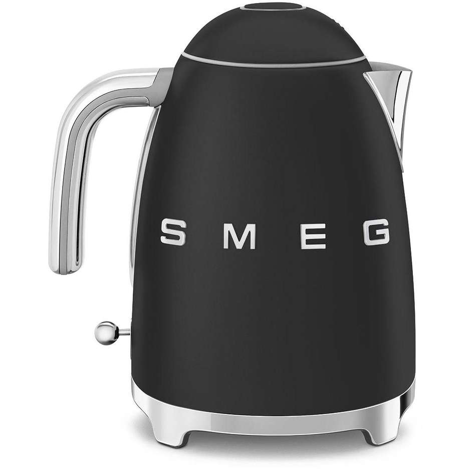 Smeg KLF03BLMEU Bollitore Elettrico Capacita 1.7 Lt Base Antiscivolo e Avvolgicavo Integrato Potenza 2400 W Colore Nero