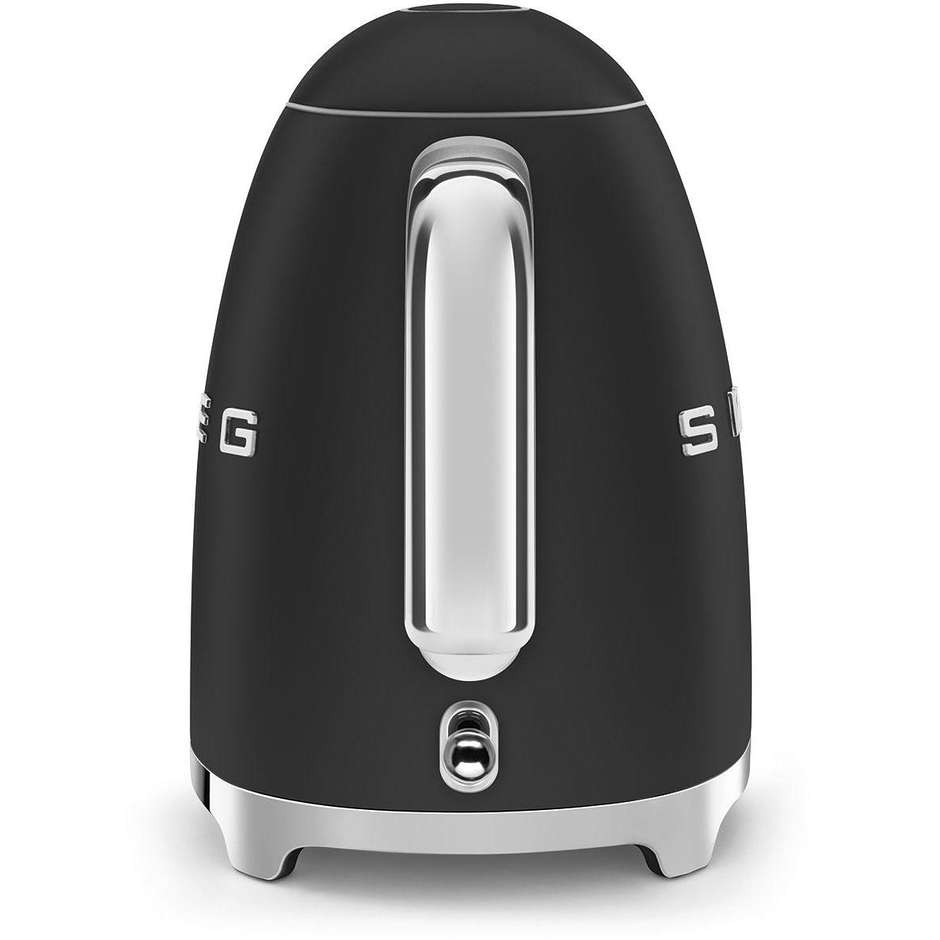 Smeg KLF03BLMEU Bollitore Elettrico Capacita 1.7 Lt Base Antiscivolo e Avvolgicavo Integrato Potenza 2400 W Colore Nero