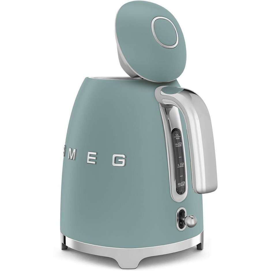 Smeg KLF03EGMEU Bollitore 2400 W, 1,7 L, verde, filtro inox removibile