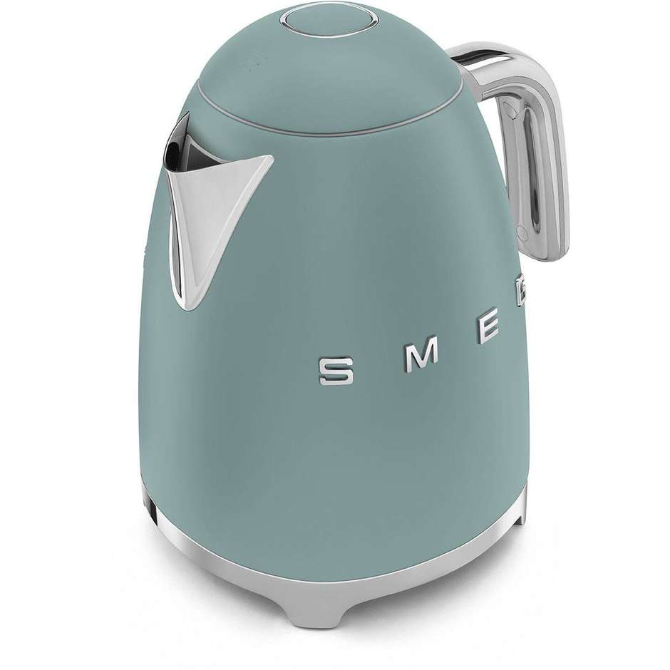 Smeg KLF03EGMEU Bollitore Elettrico 50's Style 1,7 Litri 2400 W Finitura Grigio Smeraldo Opaco