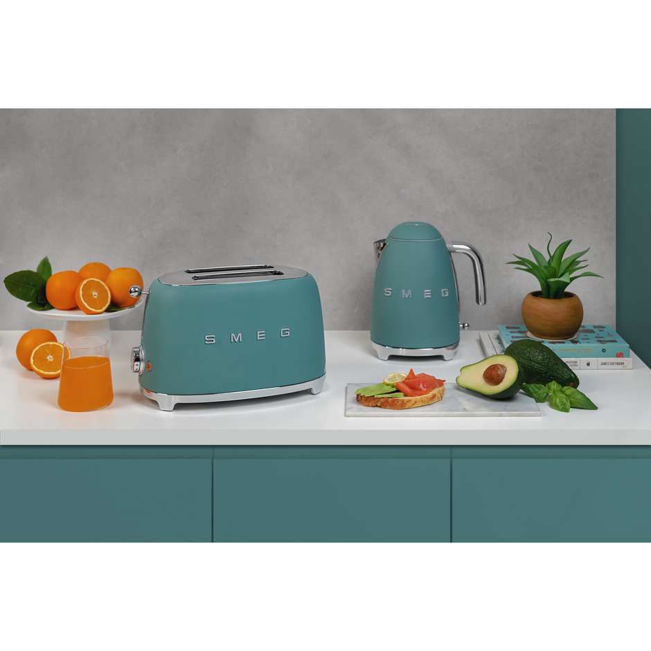Smeg KLF03EGMEU Bollitore Elettrico Cordless 1,7 L Acciaio Inox Verde Smeraldo 2400 W