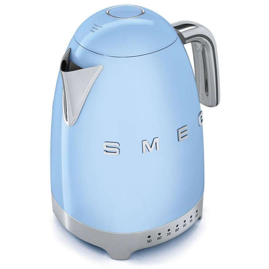 Smeg KLF04PBEU Bollitore Elettrico 1,7 L 2400 W Azzurro con Display LED