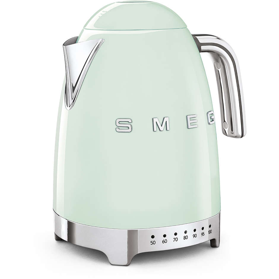 Smeg KLF04PGEU Bollitore Elettrico 1,7 L 2400 W Verde Pastello con Display LED e Base a 360°