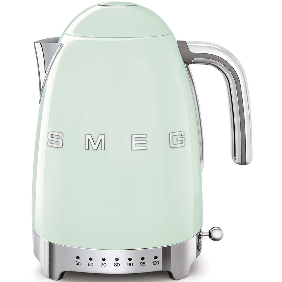 Smeg KLF04PGEU Bollitore elettrico con display LED 1,7 Litri Potenza 2400 W colore Verde pastello