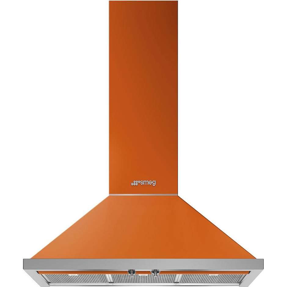 Smeg KPF9OR estetica Portofino cappa aspirante a parete 90 cm 815 m3/h classe A+ colore arancione