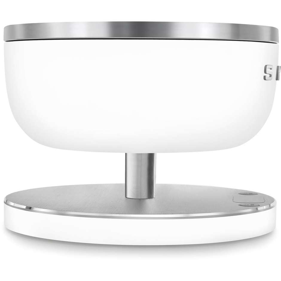 Smeg KSC01WHMWW Bilancia da Cucina Digitale Stile Anni '50 con Ciotola Inox 1.8 L Ricaricabile Bianco Opaco