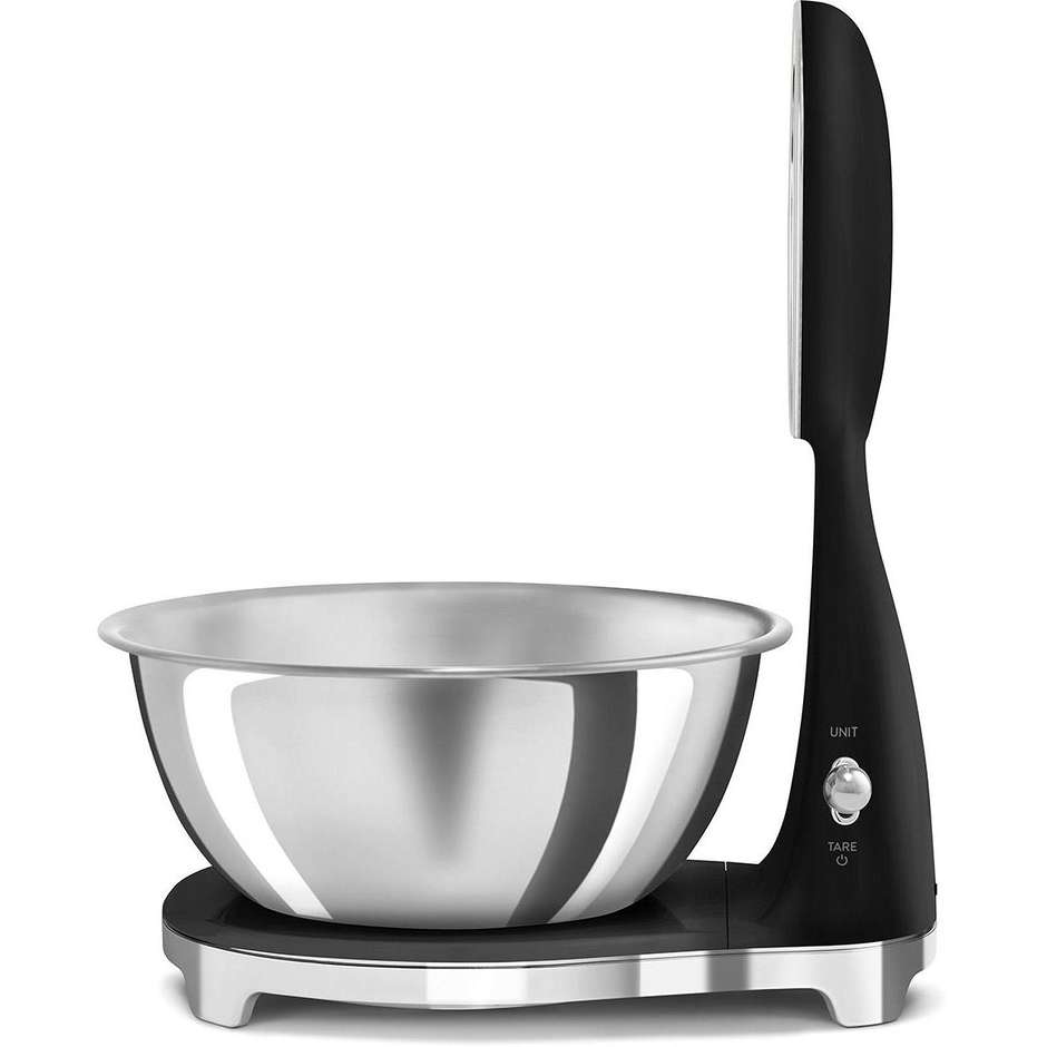 Smeg KSF01BLWW Bilancia da cucina 50's Style 5 kg, precisione 1 g, nero lucido