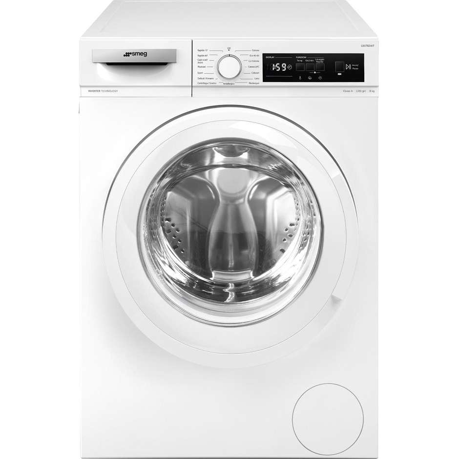 Smeg LB1T82AIT Lavatrice Carica frontale Capacita 8 Kg 1000 Giri/min Classe A Colore Bianco