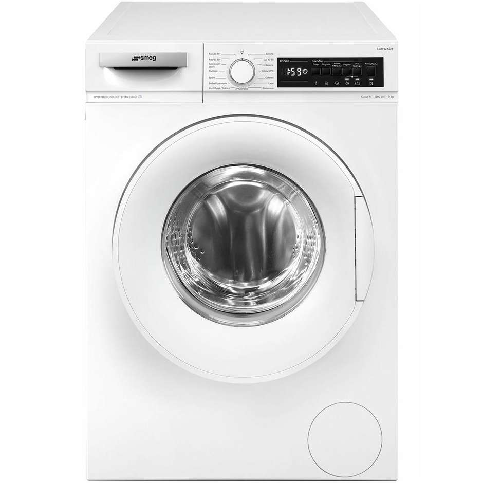 SMEG LB2T92ASIT Lavatrice Carica frontale 60 cm 9 kg 1200 Giri/min Motore Inverter Classe A