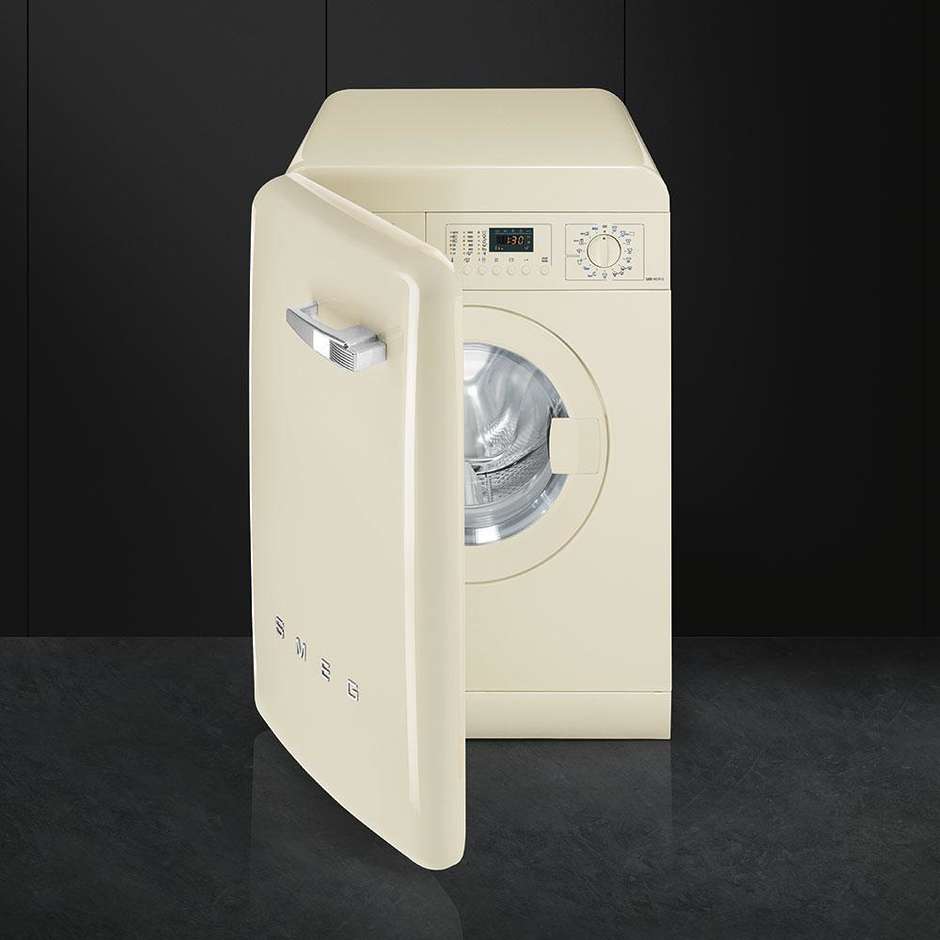 Smeg LBB14CR-2 lavatrice carica frontale con porta 7 Kg 1400 giri classe A++ colore panna