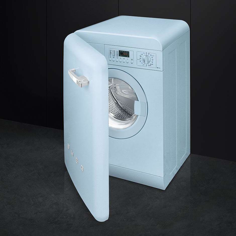 Smeg LBB14PB-2 lavatrice carica frontale con porta 7 Kg 1400 giri classe A++ colore azzurro