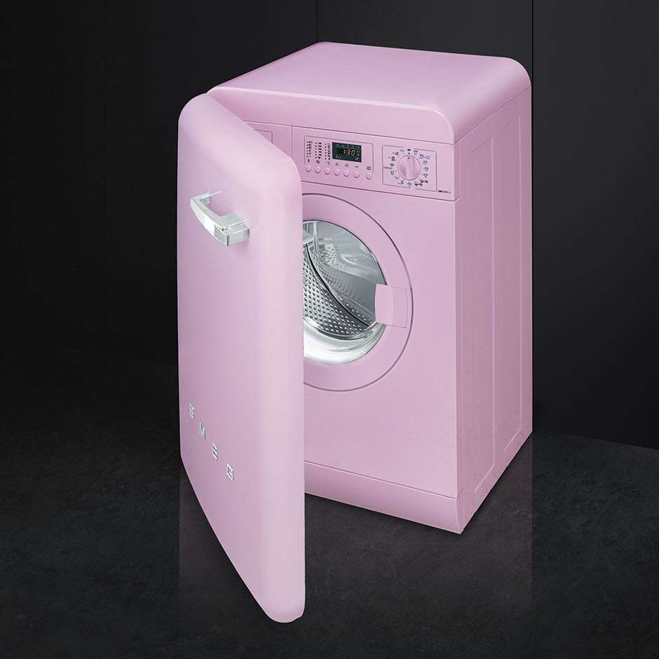 Smeg LBB14PK-2 lavatrice carica frontale con porta 7 kg 1400 giri classe A++ colore rosa