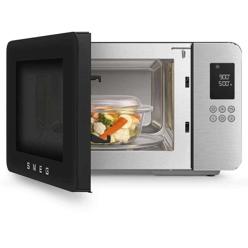Smeg MOC01BLMEU Forno a Microonde Combinato con Grill 900 W Cavità 29 L 1450 W Nero
