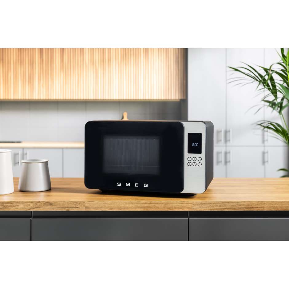 Smeg MOC01BLMEU Forno a Microonde Combinato con Grill 900 W Cavità 29 L 1450 W Nero