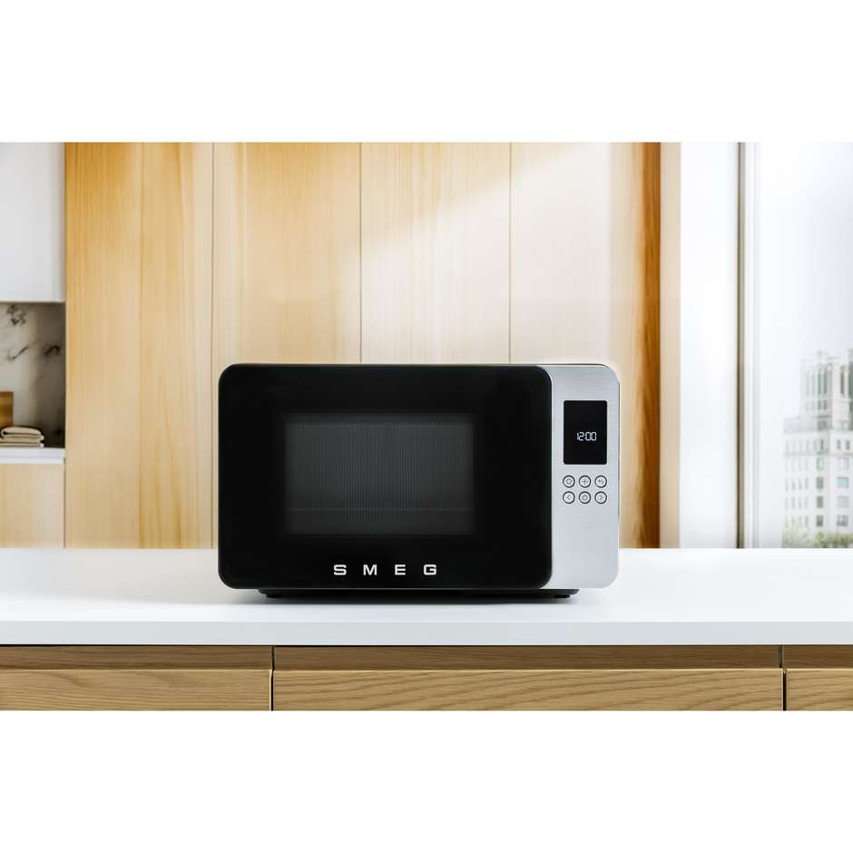 Smeg MOC01BLMEU Forno a Microonde Combinato con Grill 900 W Cavità 29 L 1450 W Nero
