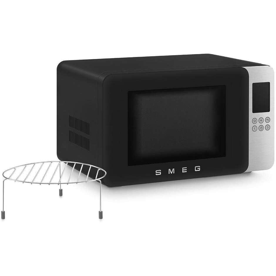 Smeg MOC01BLMEU Forno Microonde con Grill 29 L 900 W Grill 1000 W Nero Opaco Collezione 50s Style
