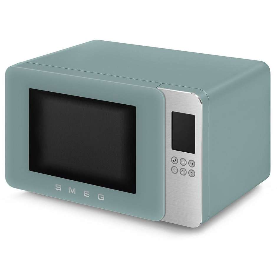 Smeg MOC01EGMEU Microonde con Grill 29 L, 1450 W, Grill al Quarzo 900 W, Verde Smeraldo