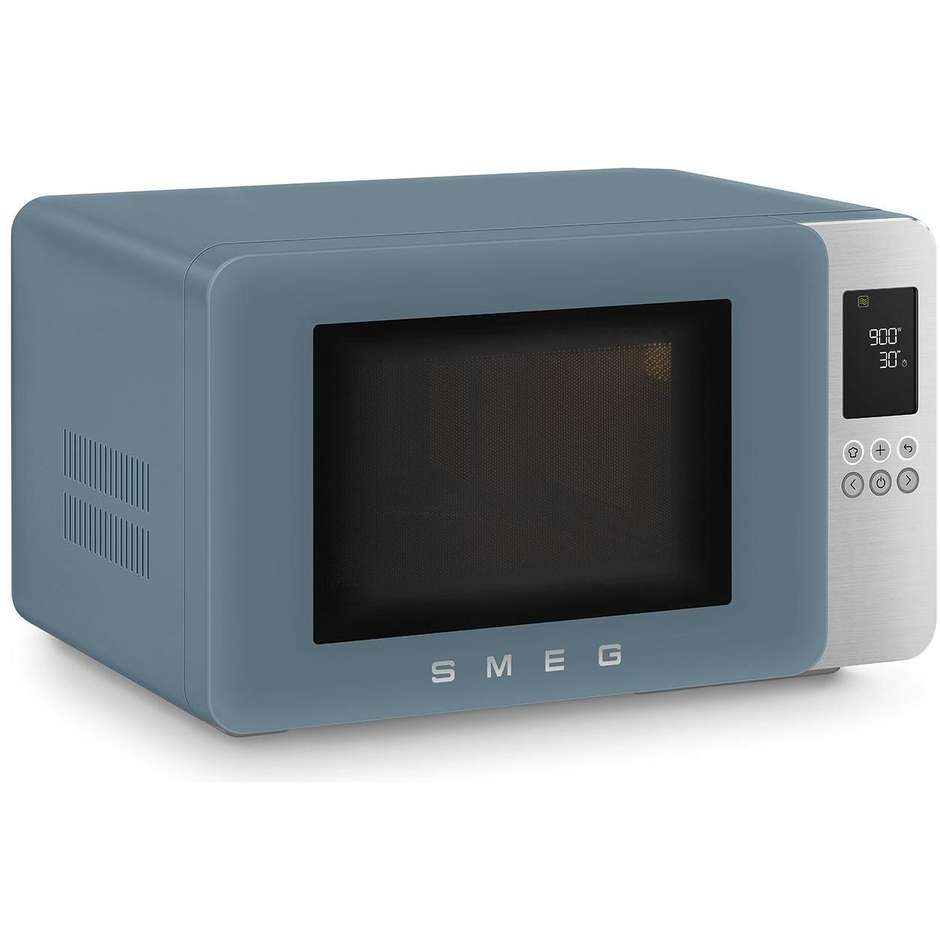 Smeg MOC01SBMEU Forno Microonde con Grill 29 L 900 W Grill 1000 W Storm Blue Opaco 50s Style