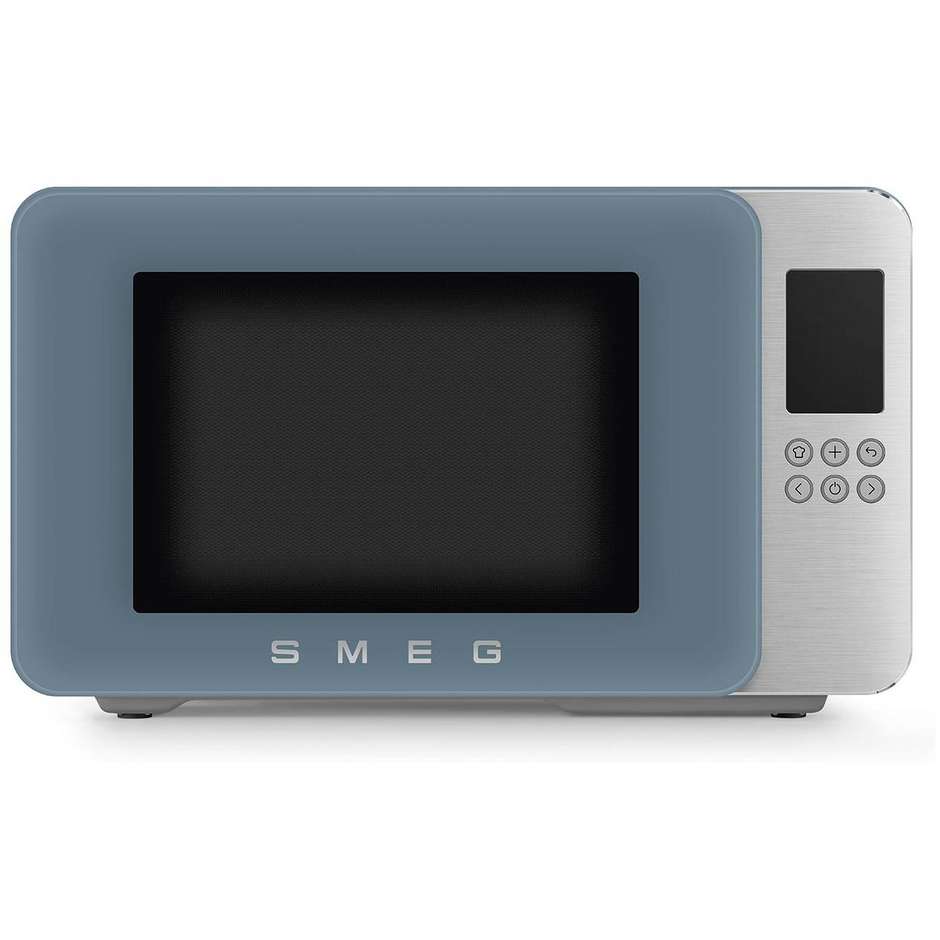 Smeg MOC01SBMEU microonde con grill al quarzo, inverter, 29 L, Storm Blue