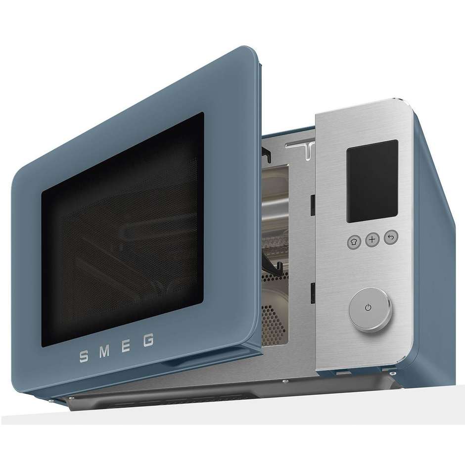 Smeg MOC02SBMEU Forno Microonde Combinato con Convezione 27 L 900 W Forno 2100 W Storm Blue 50s Style