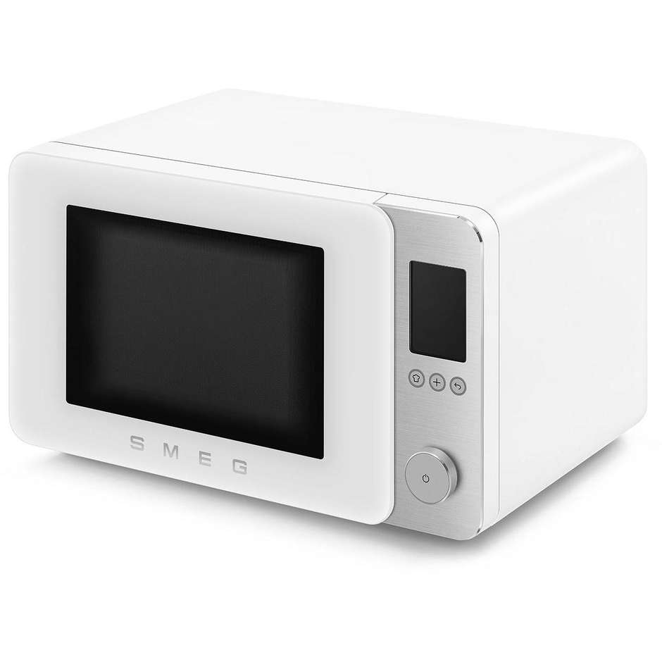 Smeg MOC02WHMEU Forno Microonde Combinato 27 L Bianco con Grill al Quarzo, Convezione e AirFry