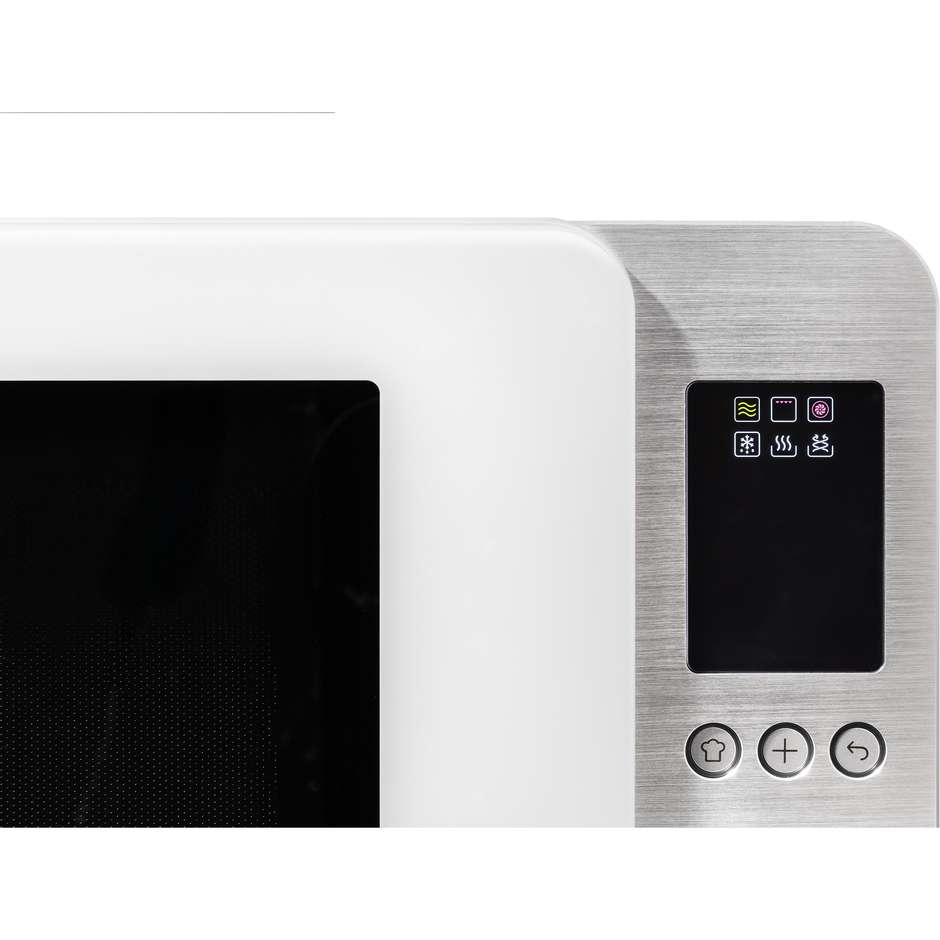 Smeg MOC02WHMEU Forno Microonde Combinato 27 L Bianco con Grill al Quarzo, Convezione e AirFry