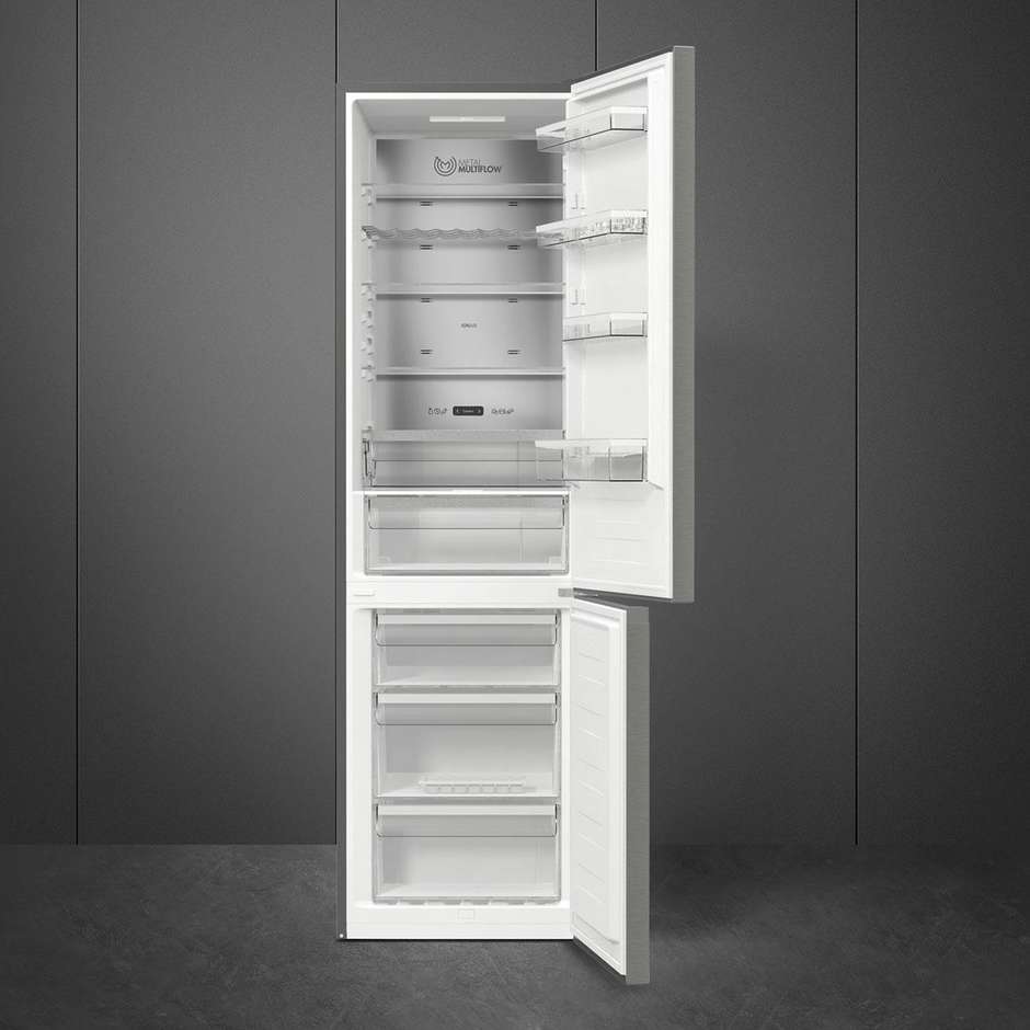 Smeg RC21XDNMC Frigorifero Combinato Capacita 361 Lt  h200 nf inox c displ  metalback