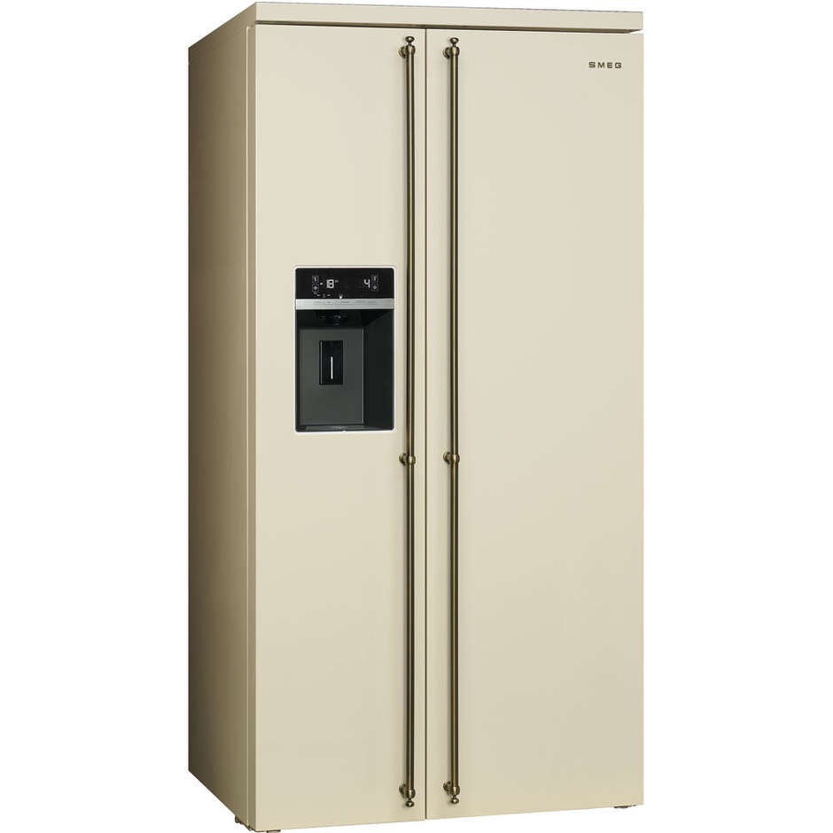 Smeg SBS8004PO frigorifero side by side 528 litri classe A+ Ventilato/No Frost colore panna