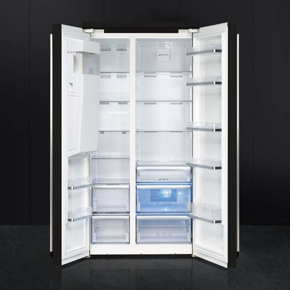Smeg SBS963N frigorifero side by side 528 litri classe A+ Ventilato/No Frost colore nero