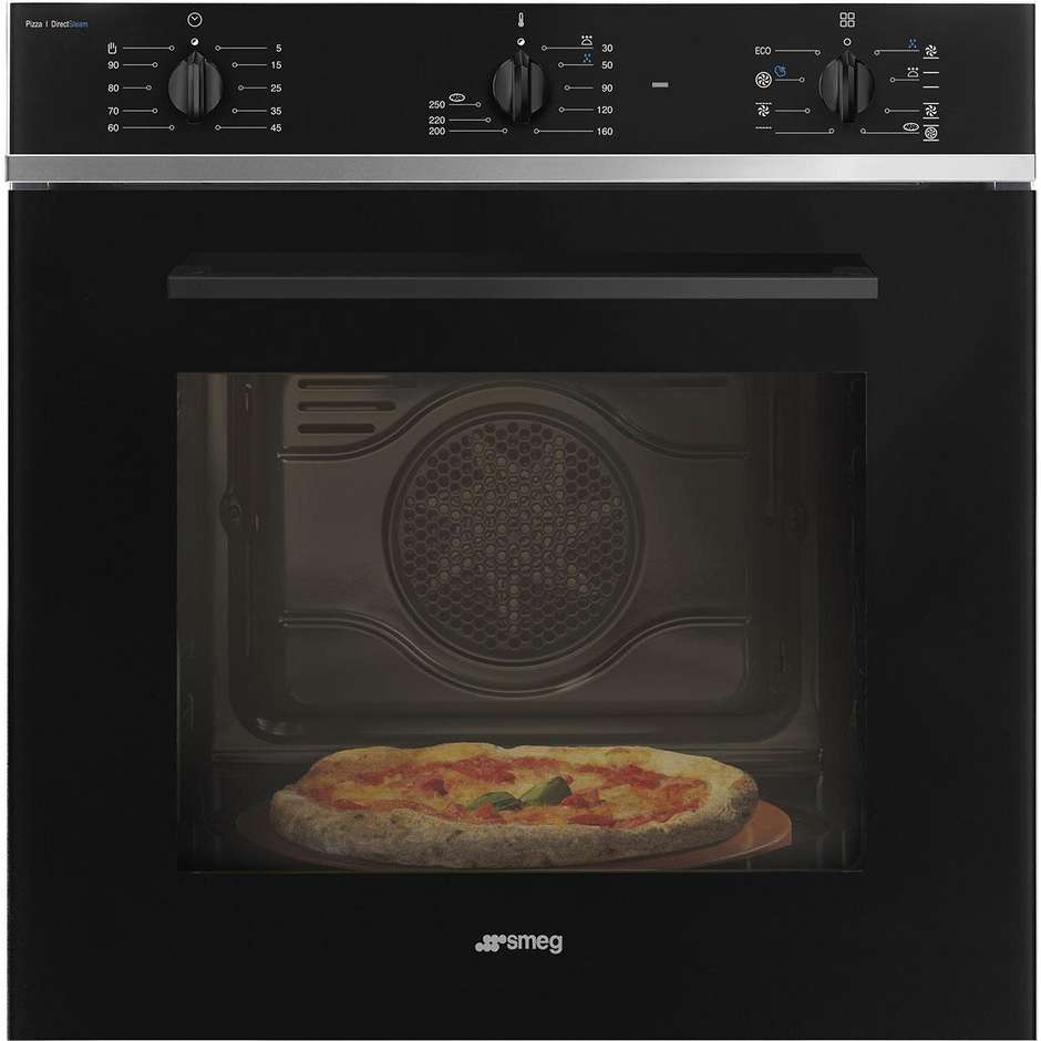 Smeg SF64M3S1PZB forno Pizza DirectSteam da incasso 65 L, nero