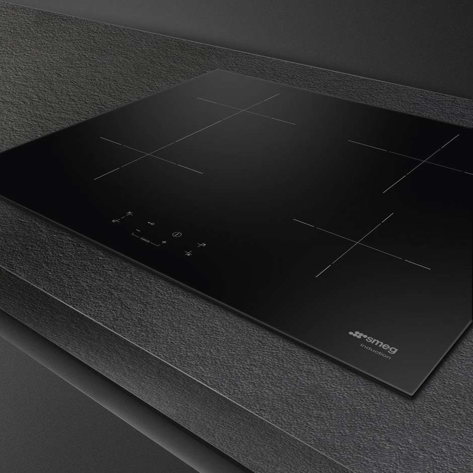 SMEG SI1B2642D Piano Cottura a Induzione 60 cm 4 Zone Touch Control Nero