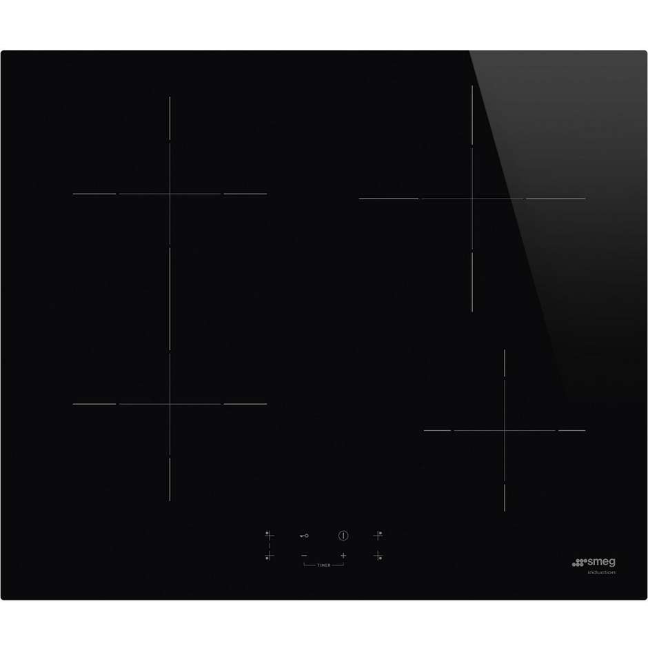 Smeg SI1B2642D Piano di cottura a Induzione 60cm 4 zone di cottura Colore Nero