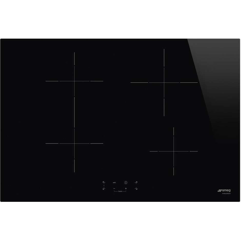 SMEG SI1B2742D Piano cottura a induzione 75cm 4 Zone di cotture Colore Nero