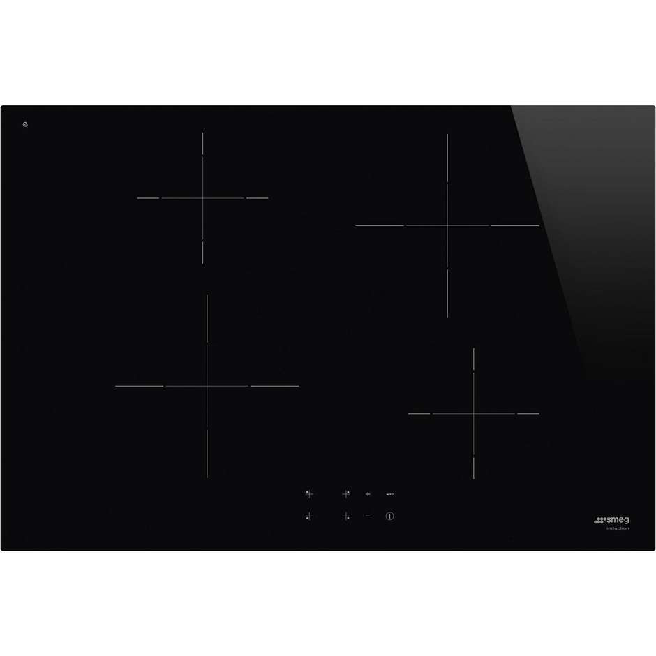 Smeg SI2741D Universal piano a induzione 75 cm, 4 zone e 9 livelli, nero