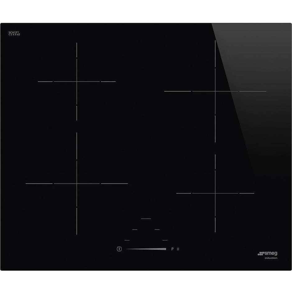 Smeg SIB2641D piano cottura a induzione 60 cm, 4 zone con Bridge, nero