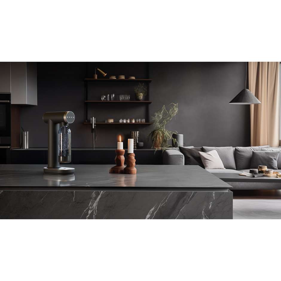 Smeg SKC01BLM Gasatore d'Acqua Non Elettrico Nero Opaco 1 L