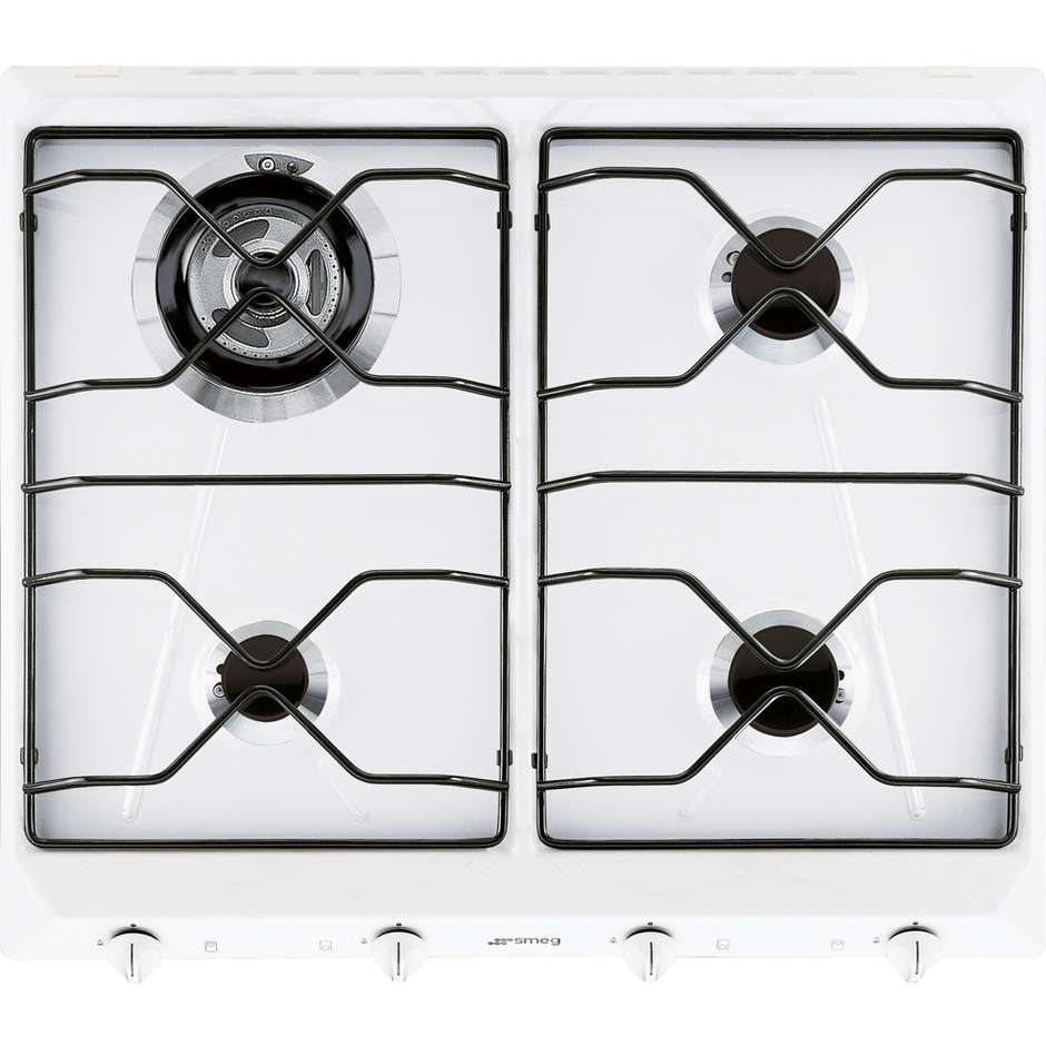 Piano Cottura A Gas Portatile Kemper | 4 Fuochi 4650W - Bianco Laccato - Foto 4