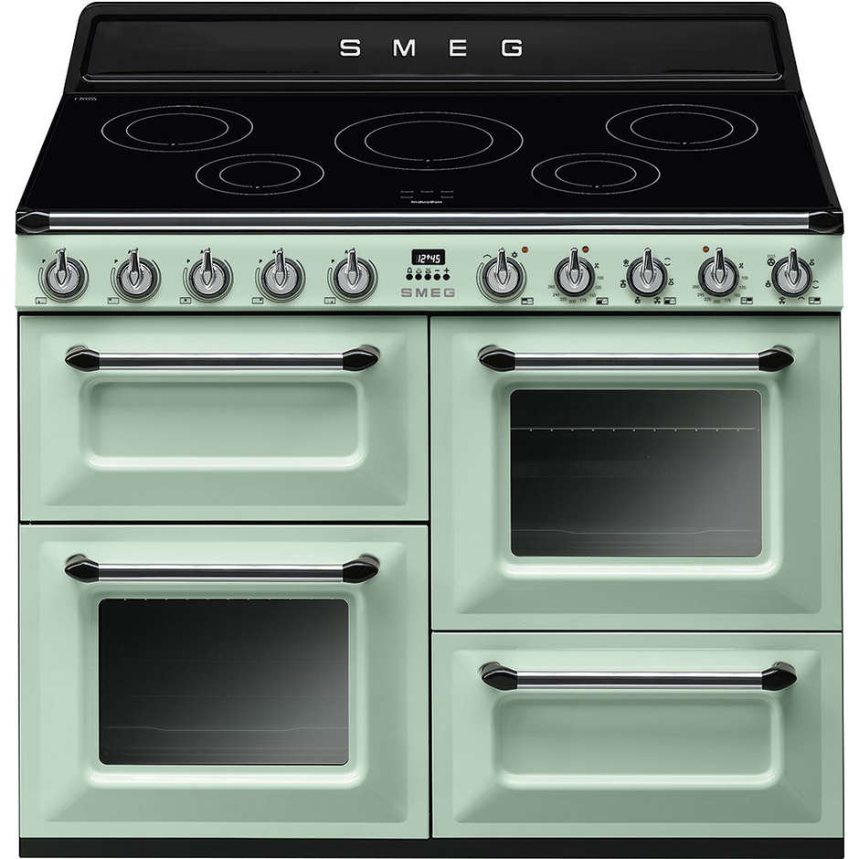 Smeg TR4110IPG cucina 110x60 5 zone cottura a induzione doppio forno 122 litri classe A colore verde pastello