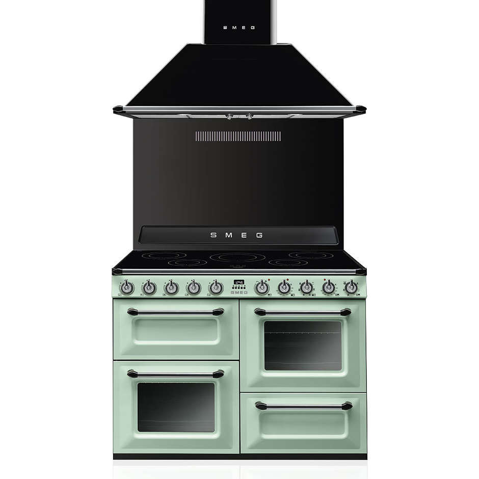 Smeg TR4110IPG cucina 110x60 5 zone cottura a induzione doppio forno 122 litri classe A colore verde pastello