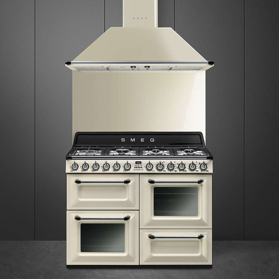 Smeg TR4110P1 cucina 110x60 7 fuochi a gas triplo forno classe A colore panna