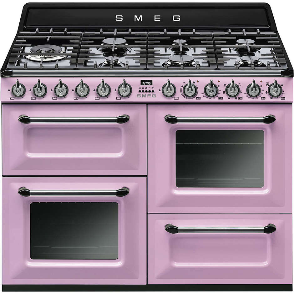 Smeg TR4110RO cucina 110x60 7 fuochi a gas triplo forno classe A colore rosa