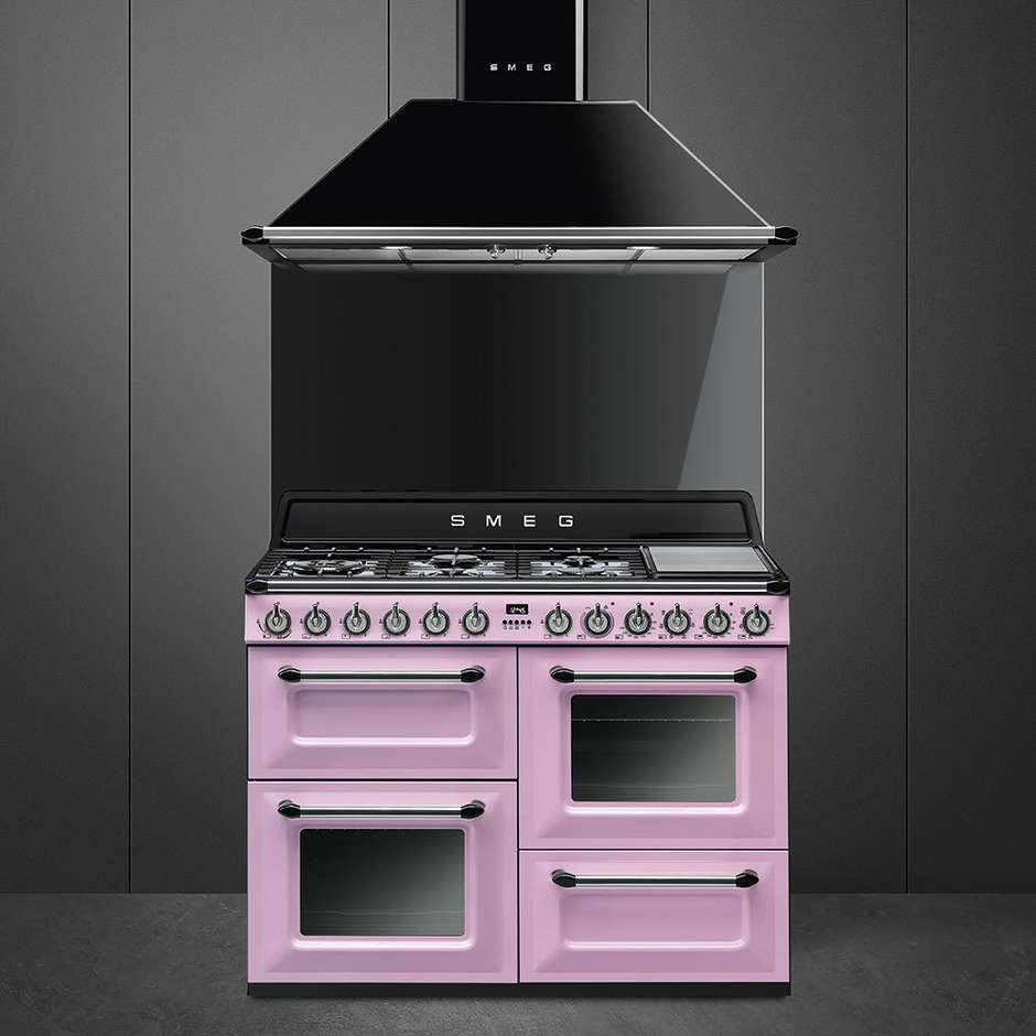 Smeg TR4110RO cucina 110x60 7 fuochi a gas triplo forno classe A colore rosa