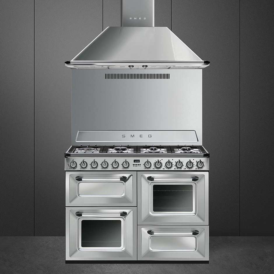 Smeg TR4110X cucina 110x60 7 fuochi a gas triplo forno classe A colore inox