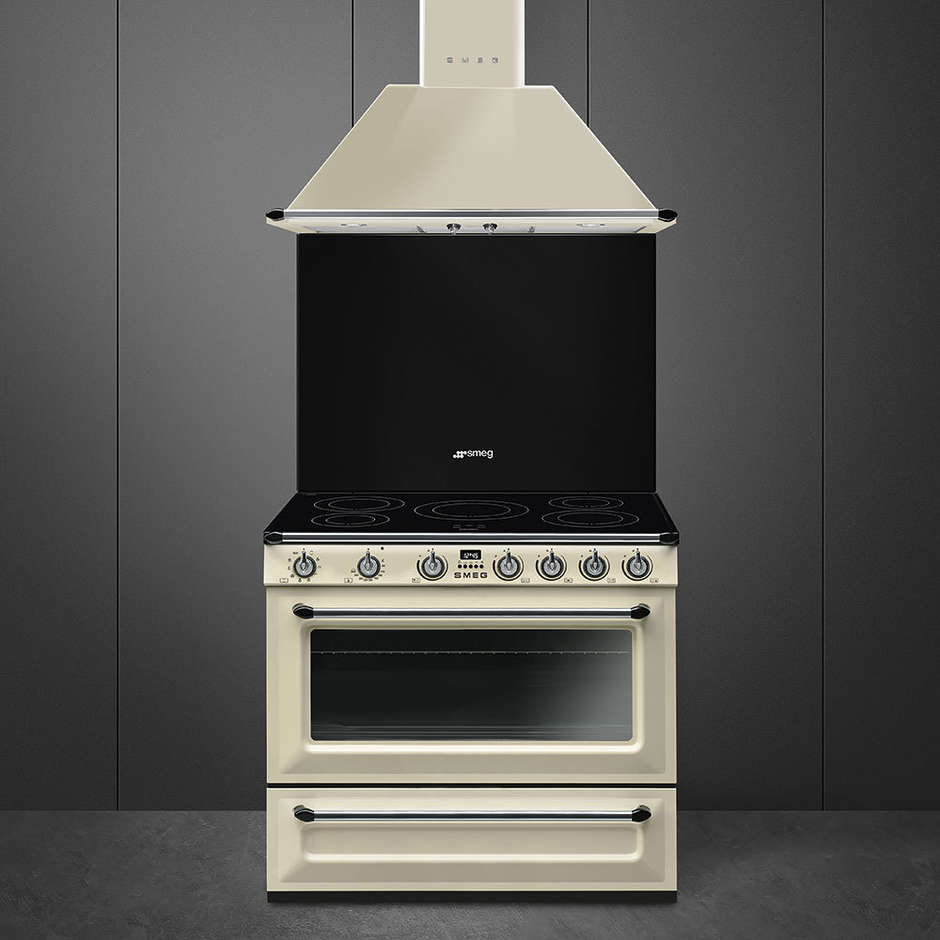 Smeg TR90IP9 cucina 90x60 5 zone cottura a induzione forno termoventilato 115 litri classe A colore panna