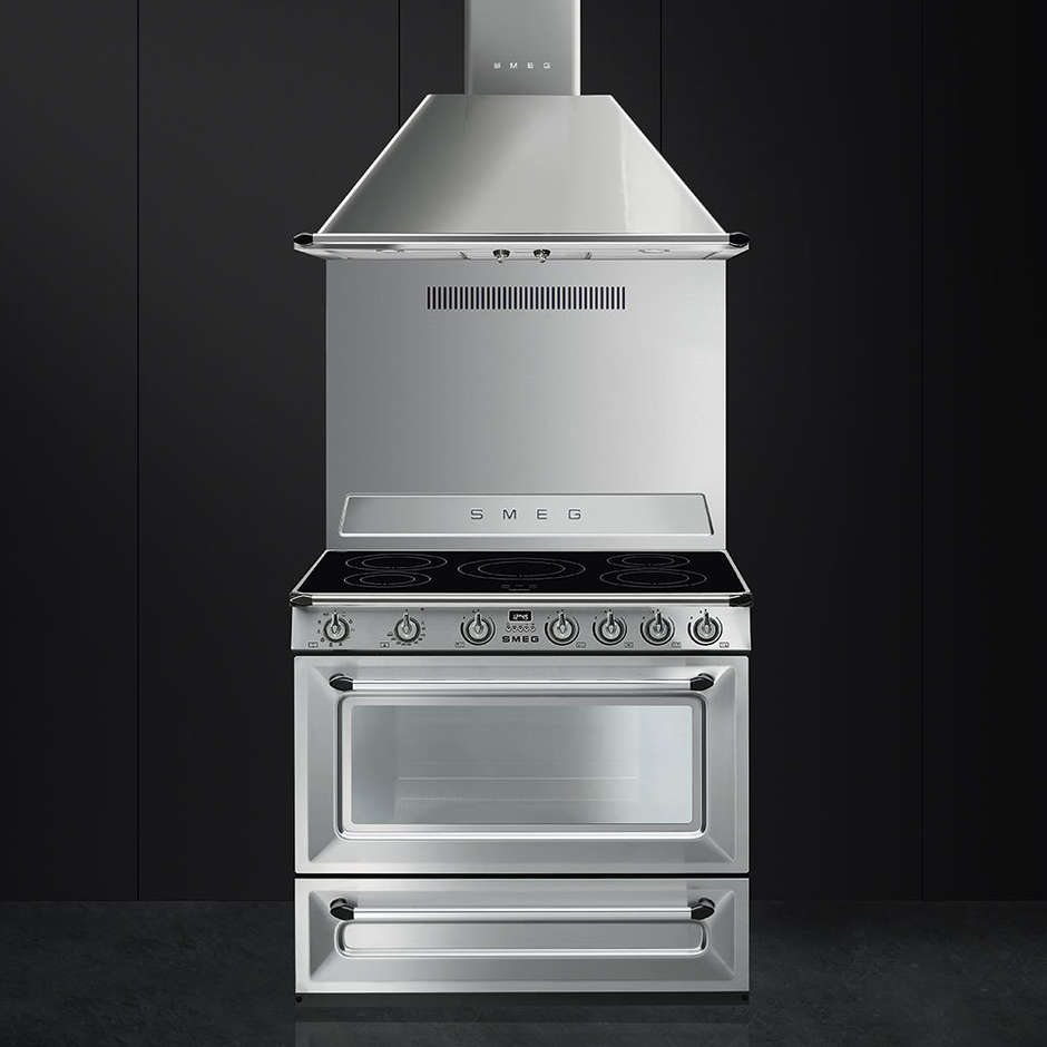 Smeg TR90IX9 cucina 90x60 5 zone cottura a induzione forno termoventilato 115 litri classe A colore inox