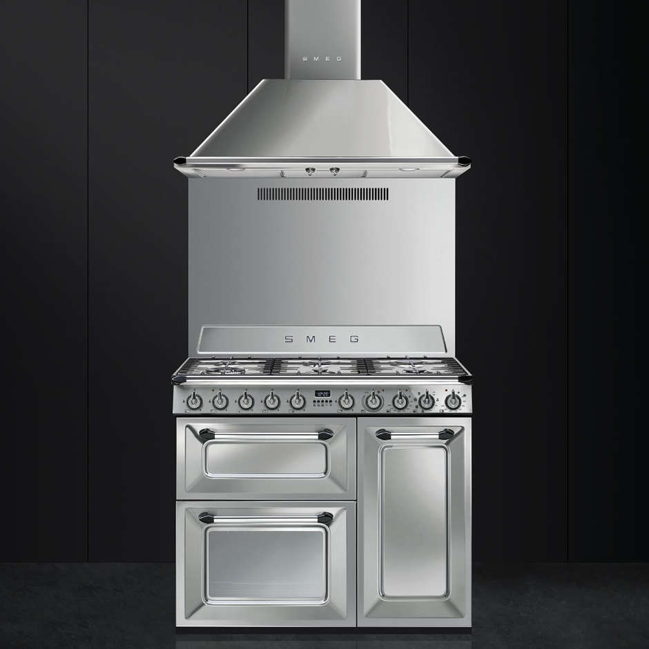 Smeg TR93X cucina 90x60 6 fuochi a gas forno elettrico termoventilato 61 litri classe A colore inox